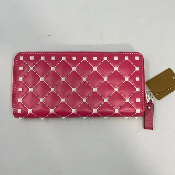 Valentino Garavani Rockstud Pink Wallet - Picture 2 of 12